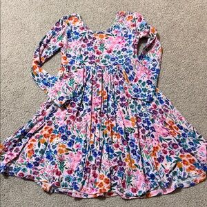 Little Sleepies Pink Floral Long Sleeve Twirl Dress